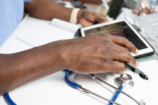 Healthcare staff coordinating patient care